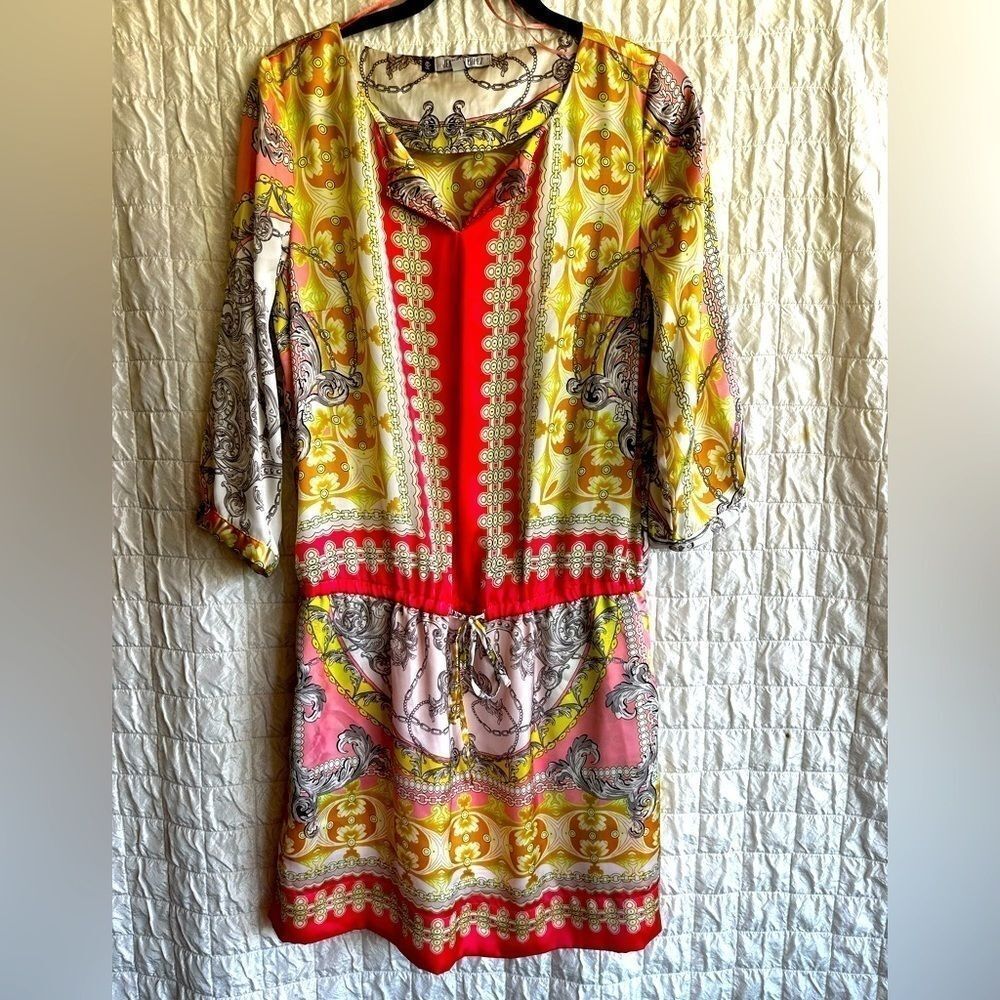 JENNIFER Lopez silky scarf dress
